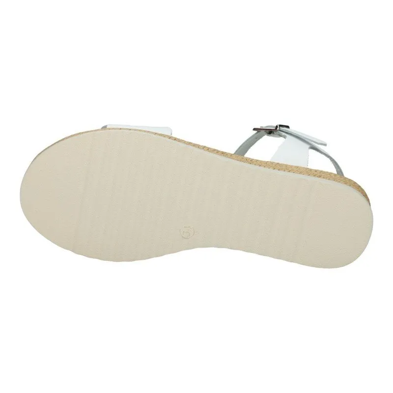 5523 Sandalias de piel color BLANCO
