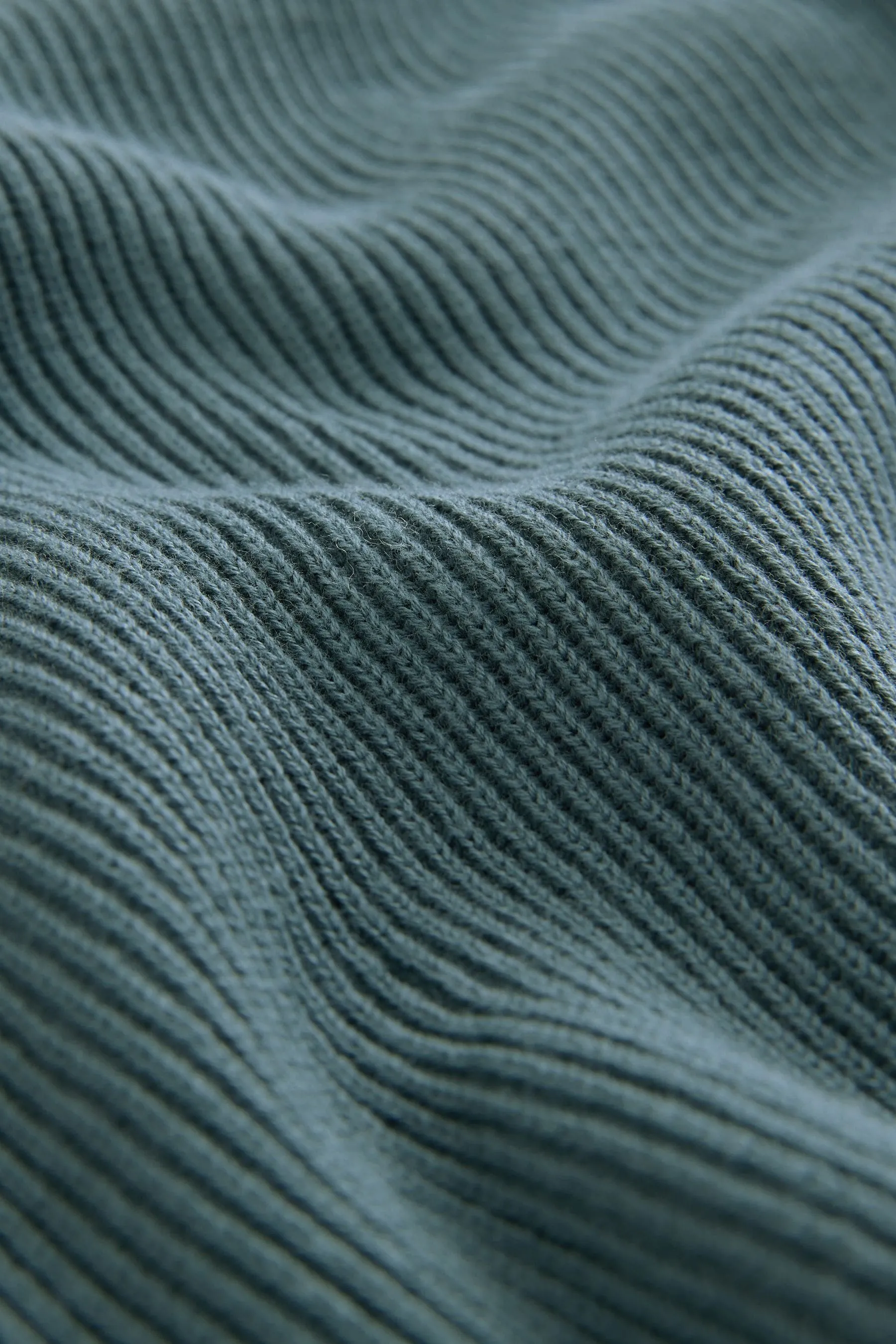 Azul pizarra - Regular Ribbed Knit Trophy 100% Cotton Polo Shirt