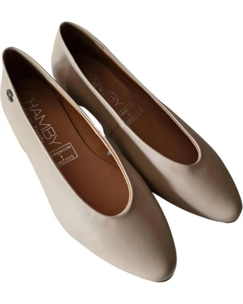 Bailarinas CHAMBY  de Mujer BAILARINA MUJER TACON VARIOS 640  BEIGE