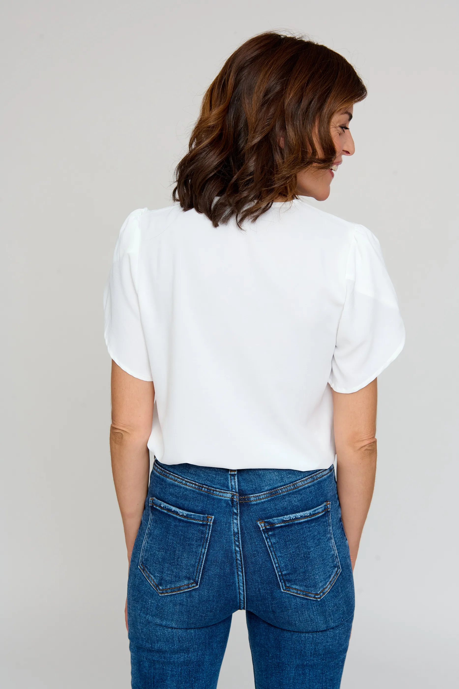 BLUSA CUELLO ENCAJE BEIGE