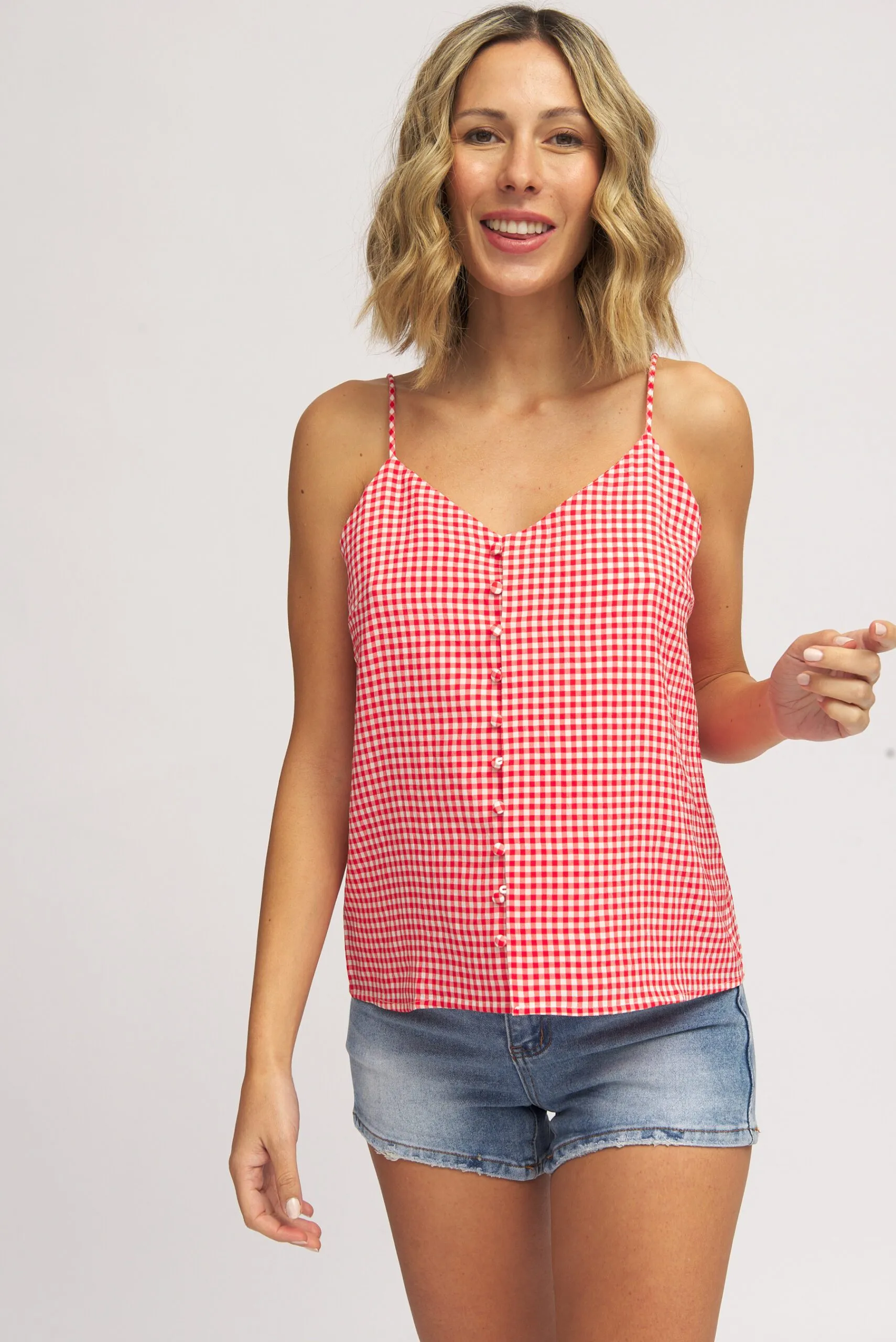 BLUSA VICHY TIRANTE