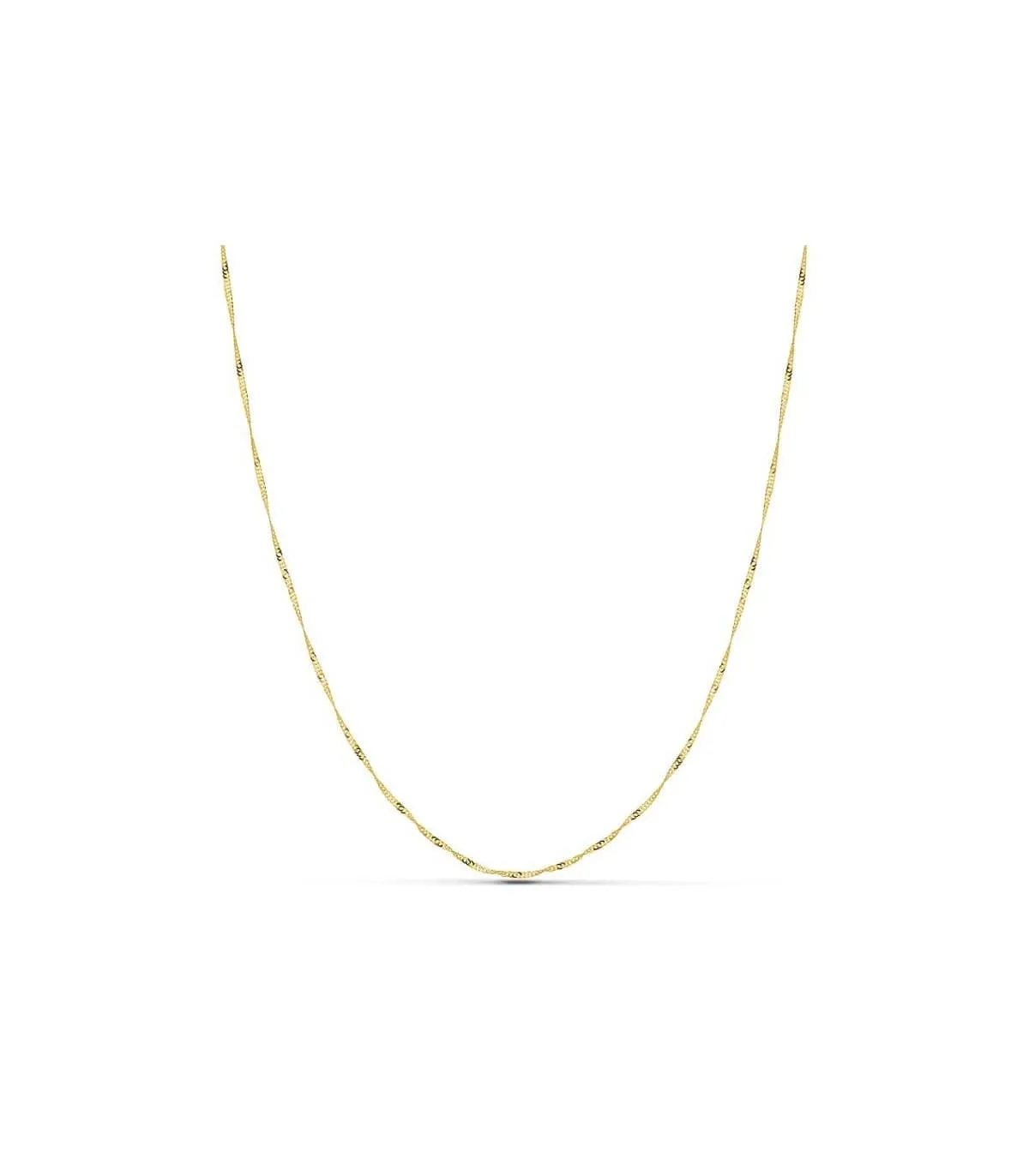 Cadena Singapur 1 mm 18 Ktes 45 cm