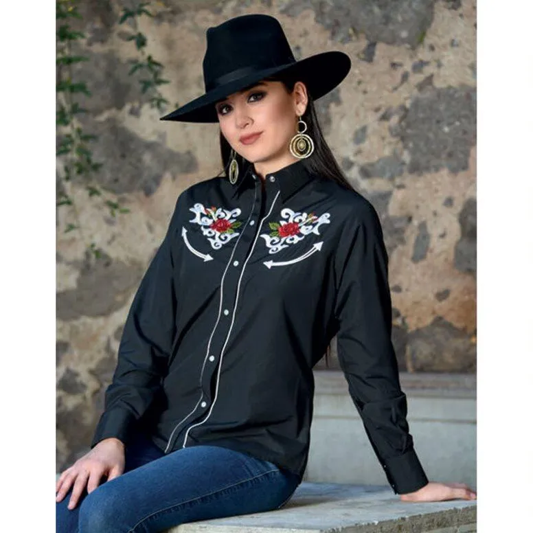 Camisa Vaquera Bordada para Mujer WD-546
