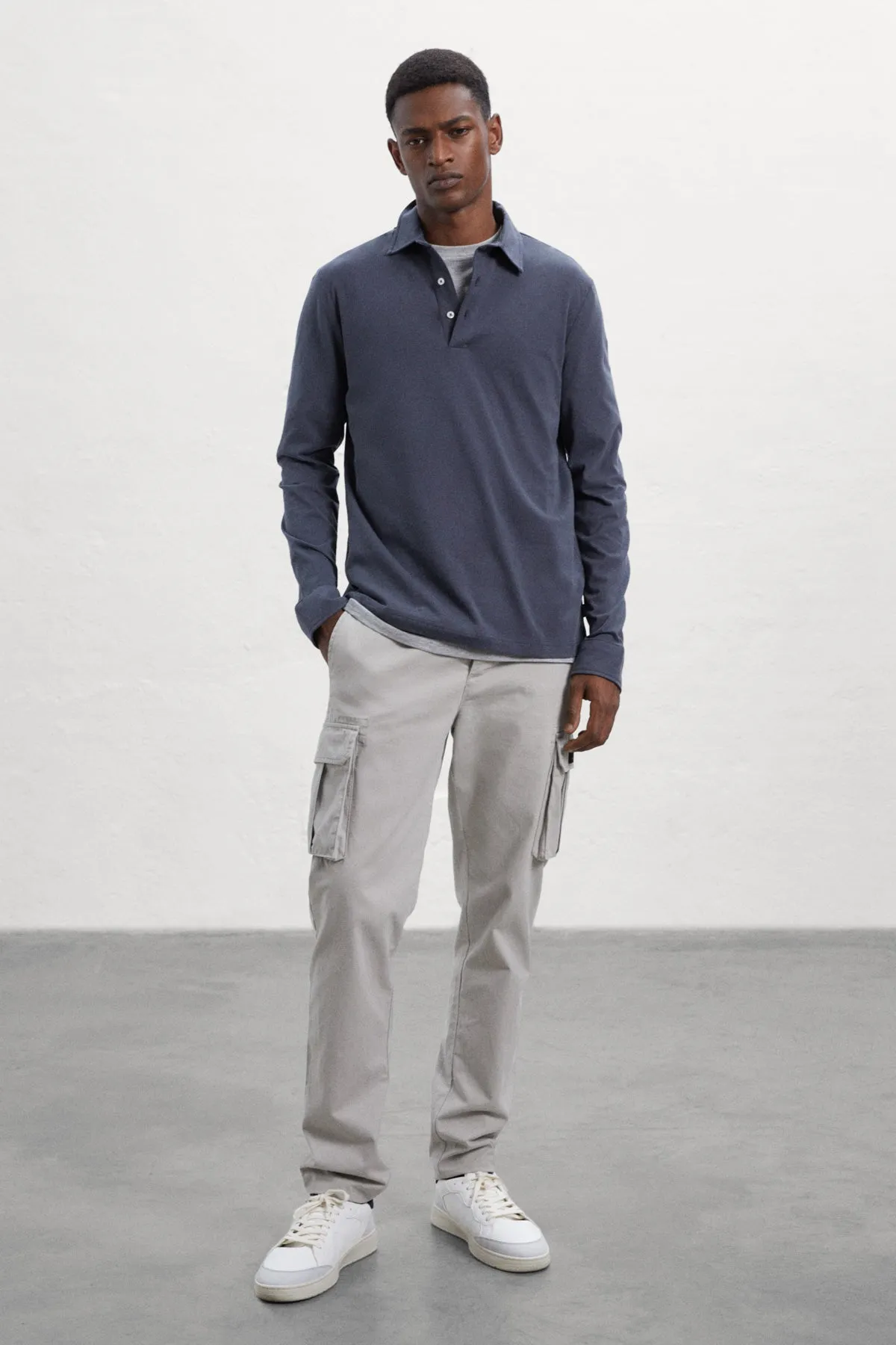 CAVIAR NICO LONG-SLEEVED POLO SHIRT