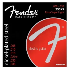 Encordado Fender Guitarra Electrica 250XS Nickel Plated Steel Extra Super Light 8 38 