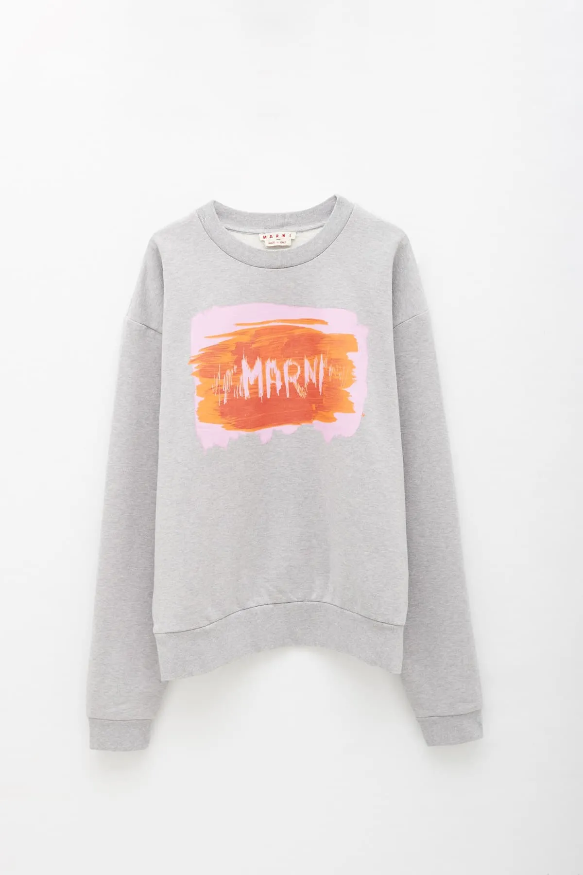 MARNI GREY PRINT LOGO SWEATSHIRT