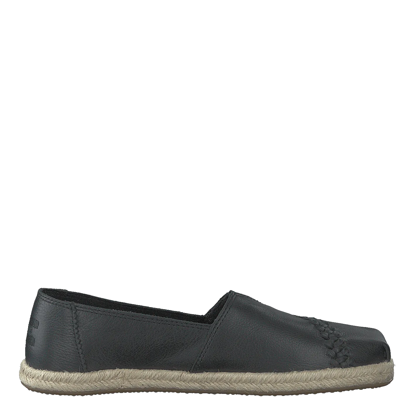 Toms zapatos Blk Leather/rope Wm Alpr Esp S Black